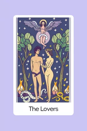 The Lovers tarot card