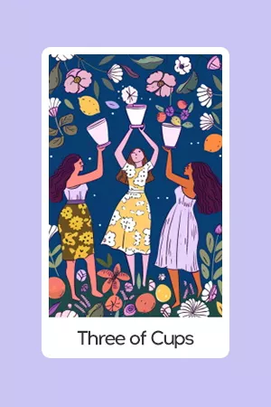 Three of Cups tarot card