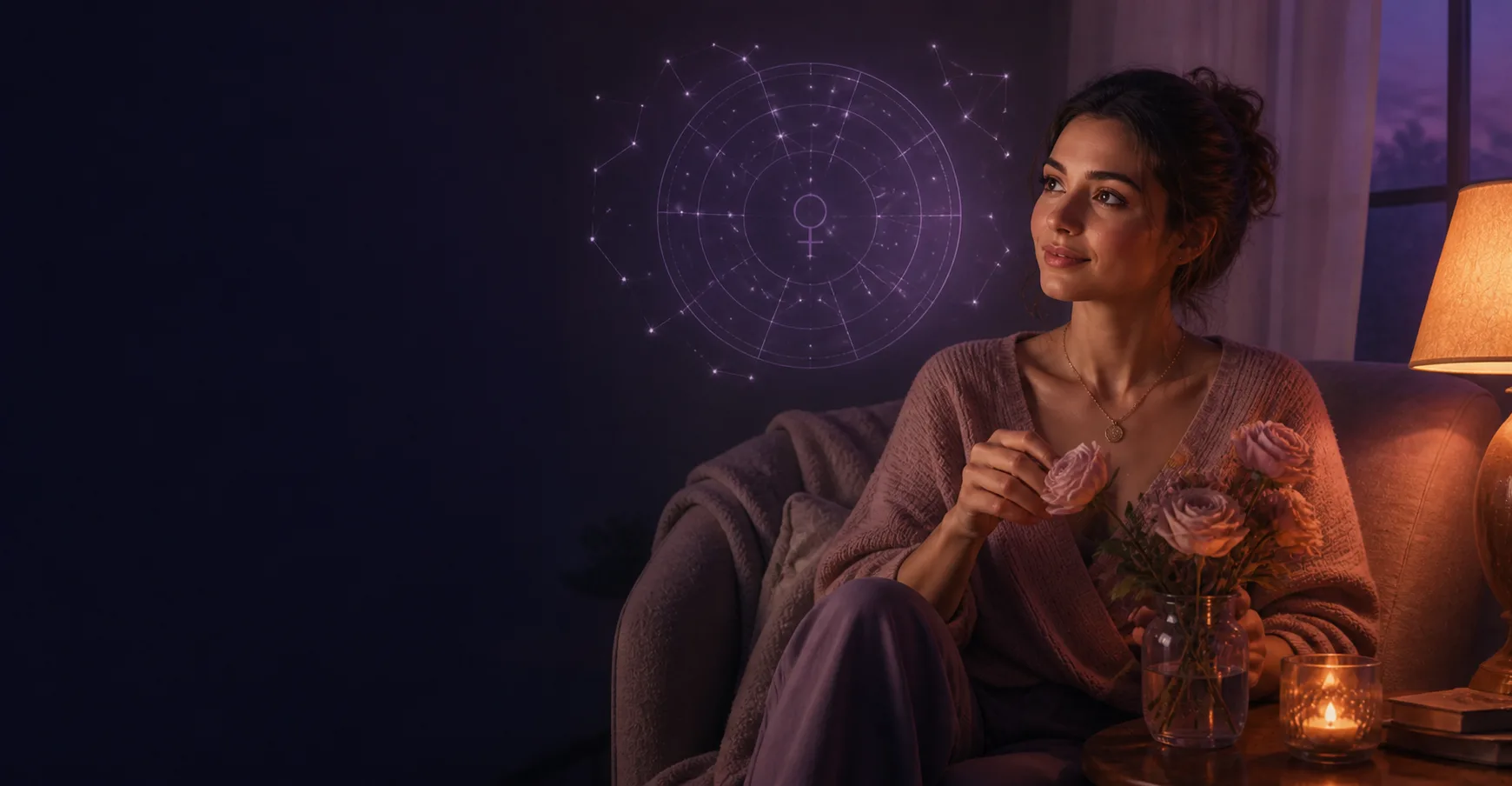 Venus Sign Calculator warm celestial portrait