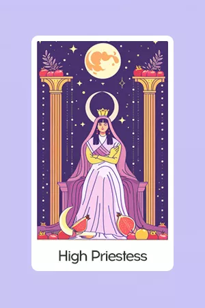 The High Priestess tarot card