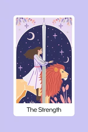 Strength tarot card