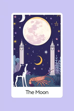 The Moon tarot card
