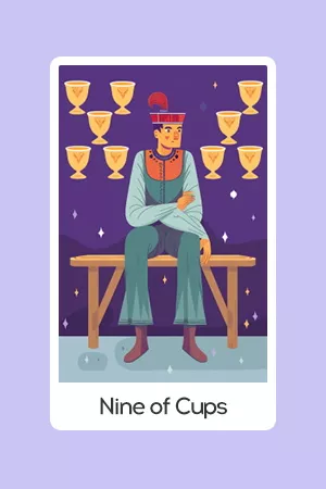 Nine of Cups tarot card