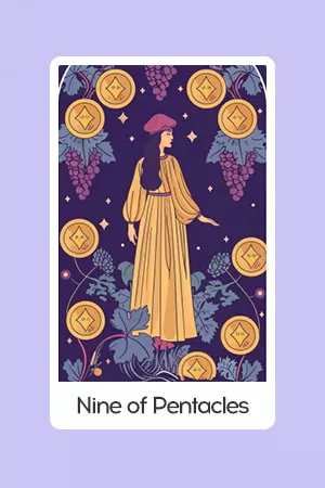Nine of Pentacles tarot card