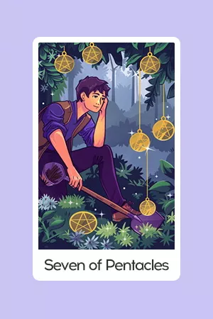 Seven of Pentacles tarot card