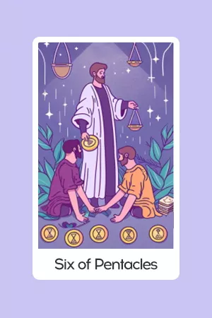 Six of Pentacles tarot card