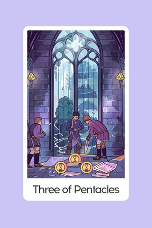 Three of Pentacles tarot card