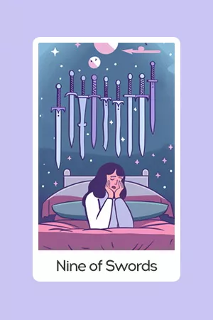 Nine of Swords tarot card