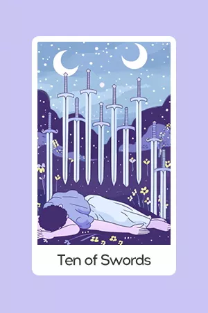 Ten of Swords tarot card