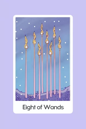 Eight of Wands tarot card