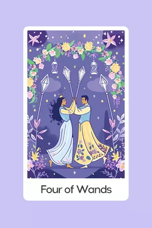 Four of Wands tarot card