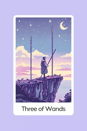 Three of Wands tarot card
