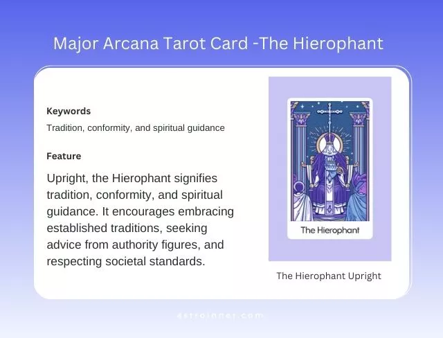 The Hierophant Meaning - Major Arcana Tarot Card Meanings | AstroInner