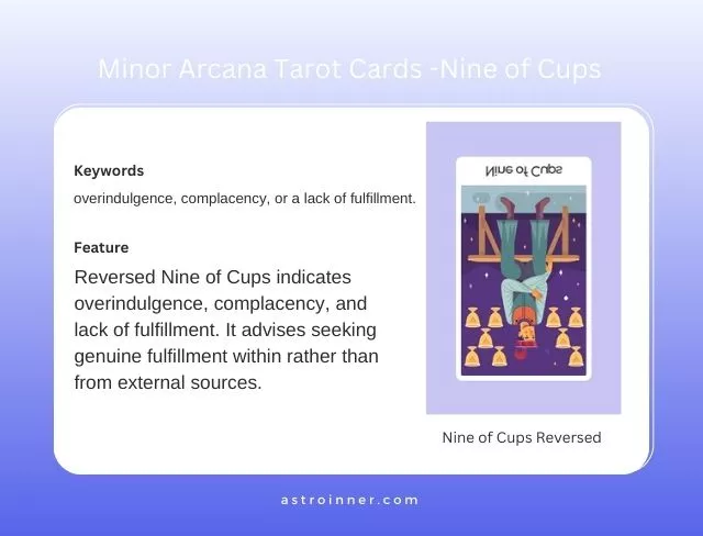 Nine of Cups Reversed Meaning