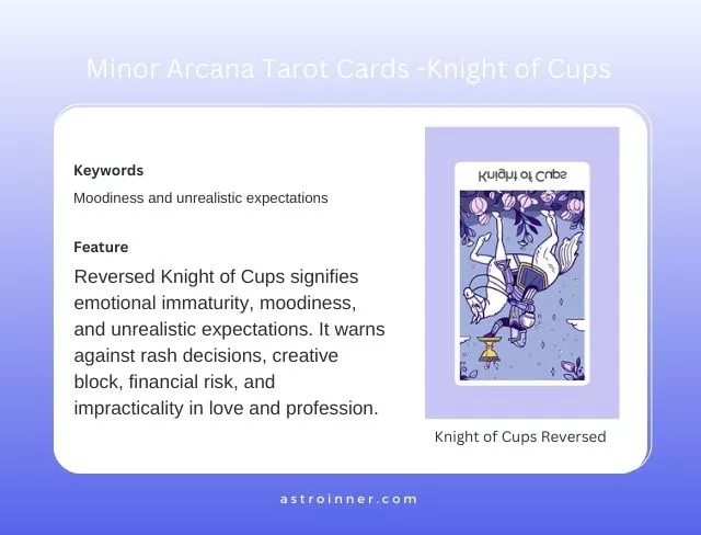 Knight of Cups Reversed Meaning