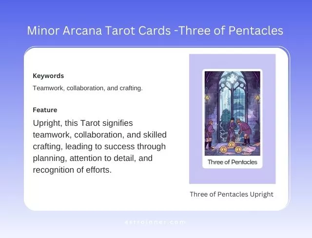 Three of Pentacles Upright Meaning