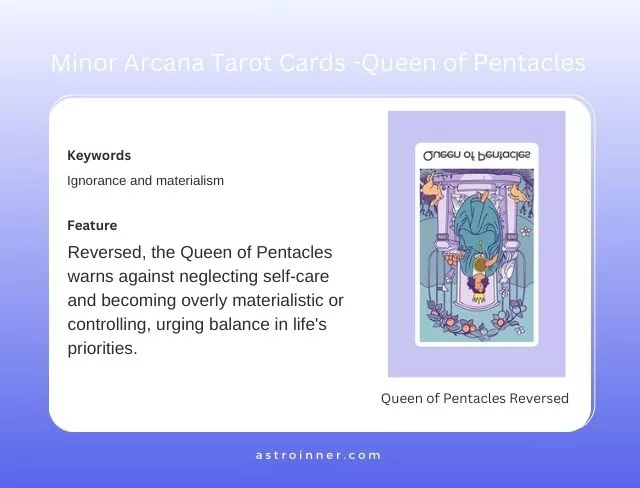 Queen of Pentacles Reversed Meaning