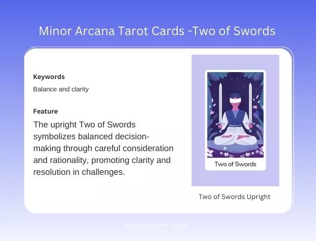 Two of Swords Upright Meaning