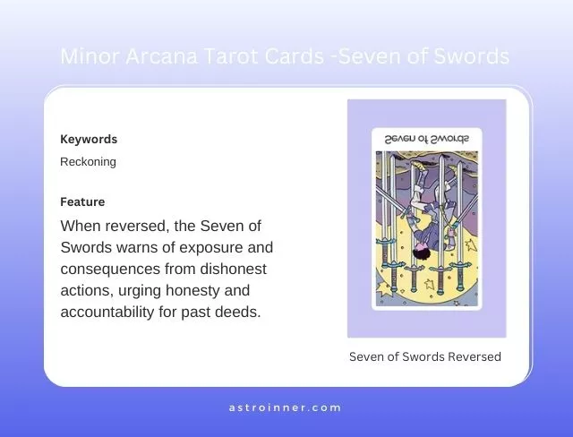 Seven of Swords Reversed Meaning