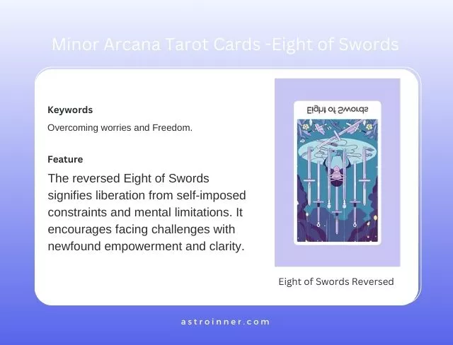 Eight of Swords Reversed Meaning