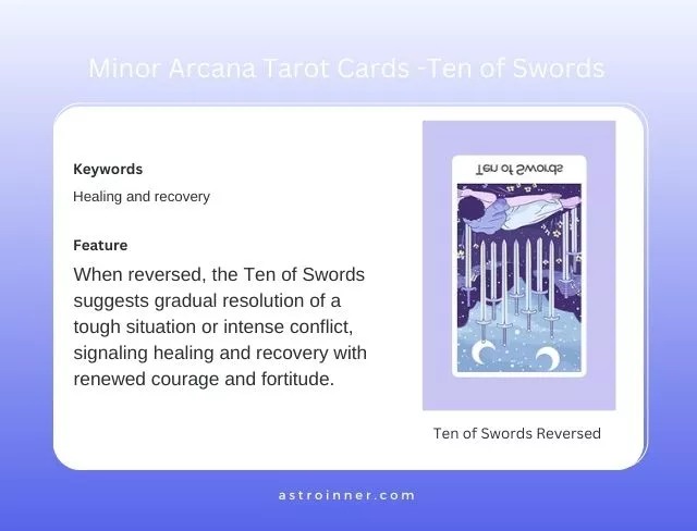 Ten of Swords Reversed Meaning