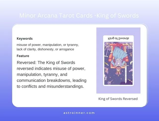 King of Swords Reversed Meaning