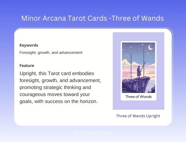 Three of Wands Upright Meaning