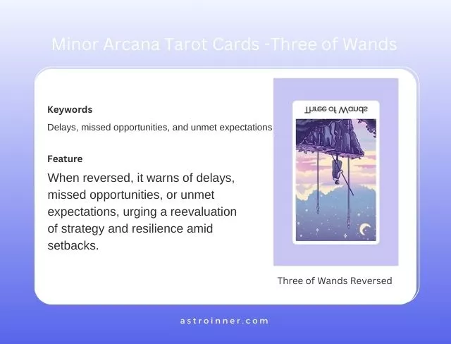 Three of Wands Reversed Meaning