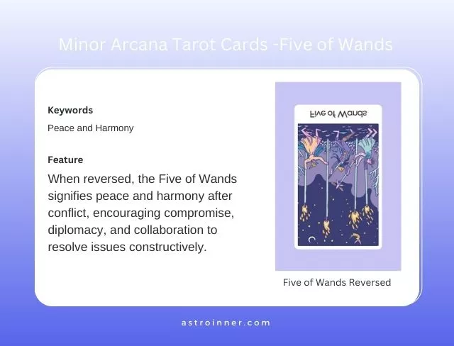 Five of Wands Reversed Meaning