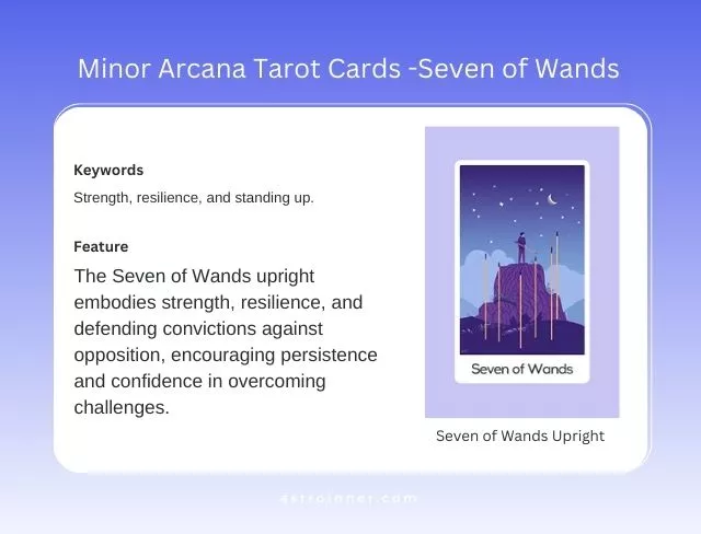 Seven of Wands Upright Meaning