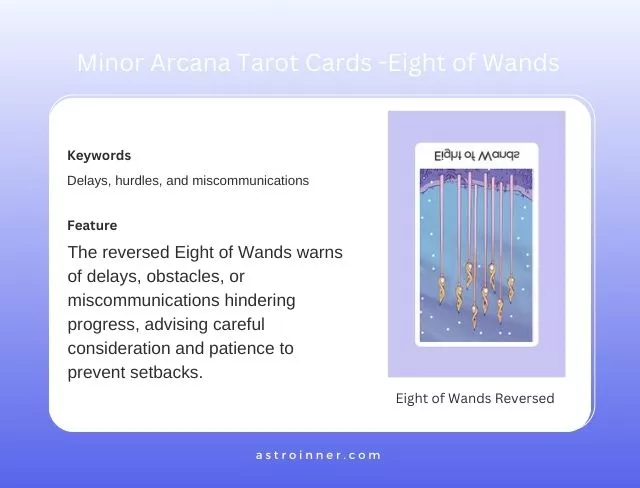 Eight of Wands Reversed Meaning