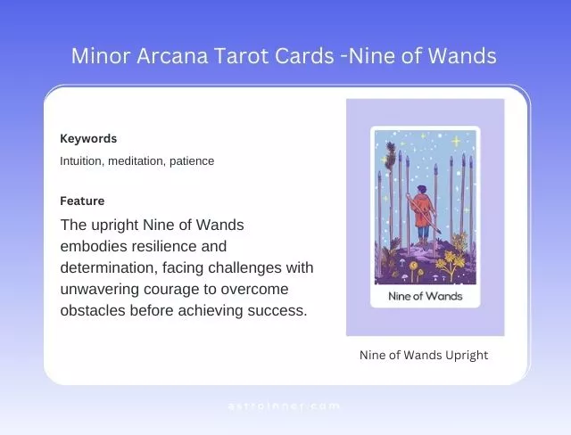 Nine of Wands Upright Meaning