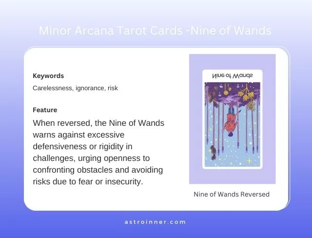 Nine of Wands Reversed Meaning