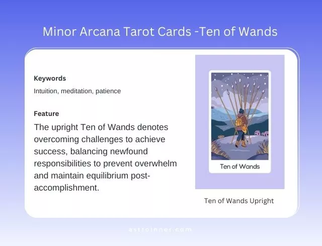 Ten of Wands Upright Meaning