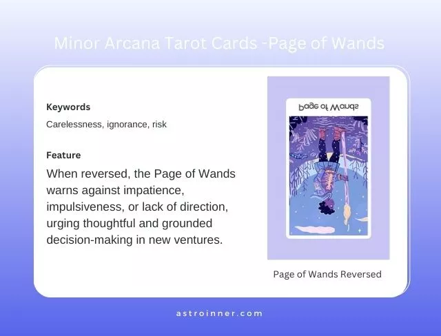 Page of Wands Reversed Meaning