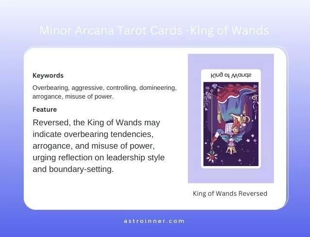 King of Wands Reversed Meaning